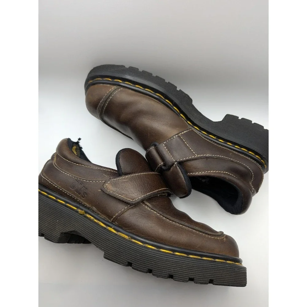 VTG‎ Dr. Martens MIE Monk Strap Chunky Soles England Shoes UK 4 US 5 W 7 Grunge